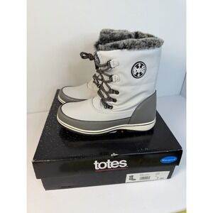 Totes Avery Grey Winter Waterproof Boots Grey Size Women's 7M NIB